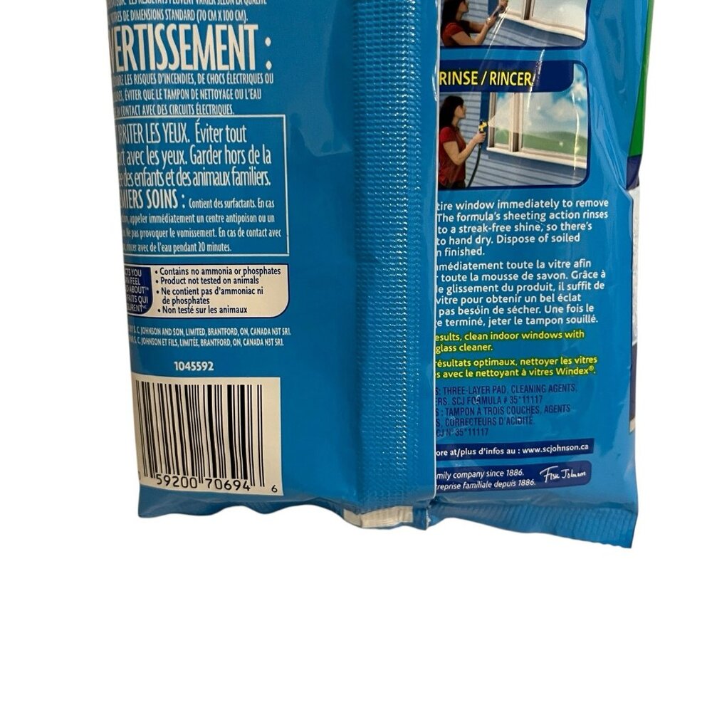 1 Package  Windex Outdoor Refill Pads for Cleaning Glass Windows - 2 Pads, New - Picture 6 of 7
